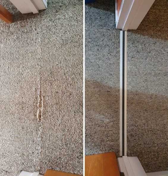 Seam damage repaired