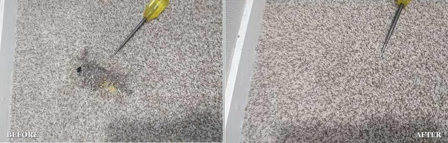 Carpet burn: before and after