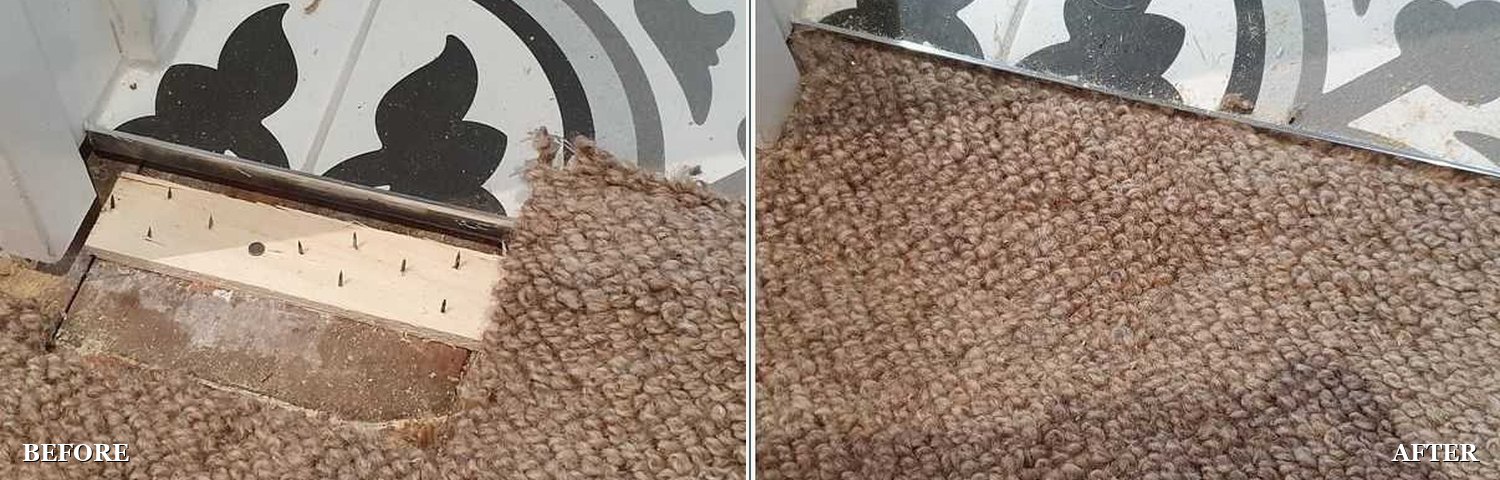 Pet damage repaired: before and after
